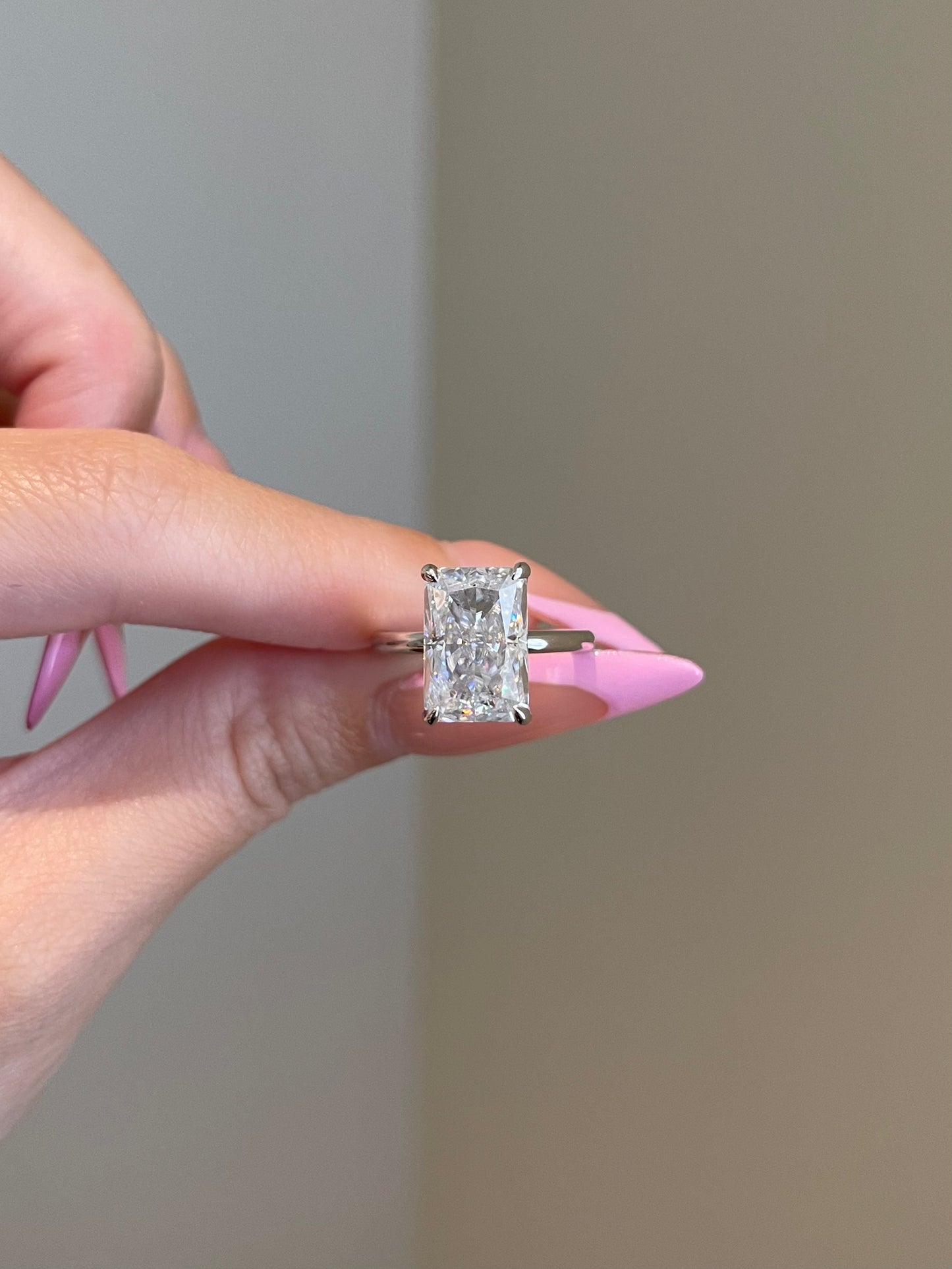 The Savannah Ring, 5 Carat, Radiant, Crushed Ice