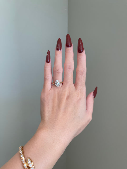 The Luna Ring, 2.5 Carat, Oval, Brilliant