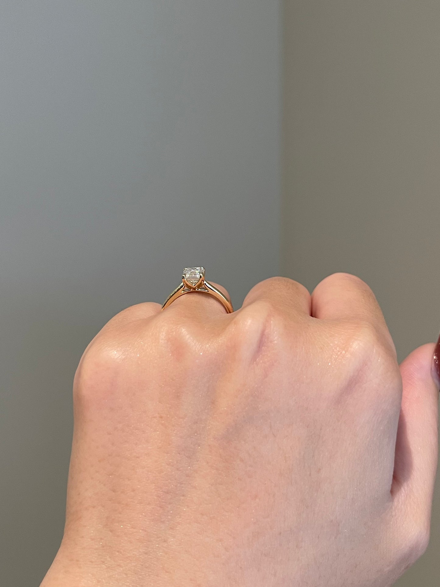 The Lydia Ring, 1 Carat, Emerald, Step Cut