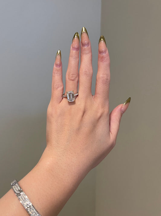 The Ellie Ring, 5 Carat, Emerald, Step