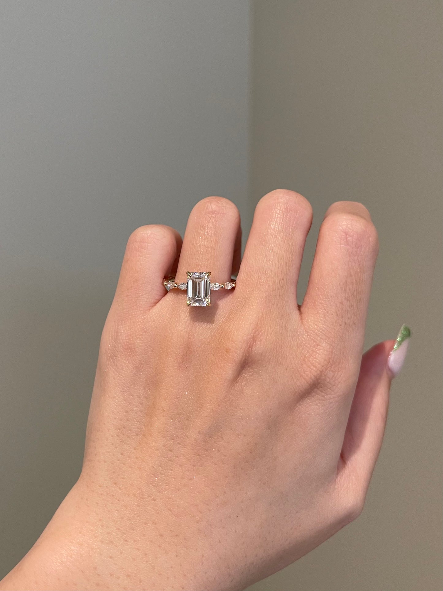 The Nova Ring, 2.5 Carat, Emerald, Step Cut