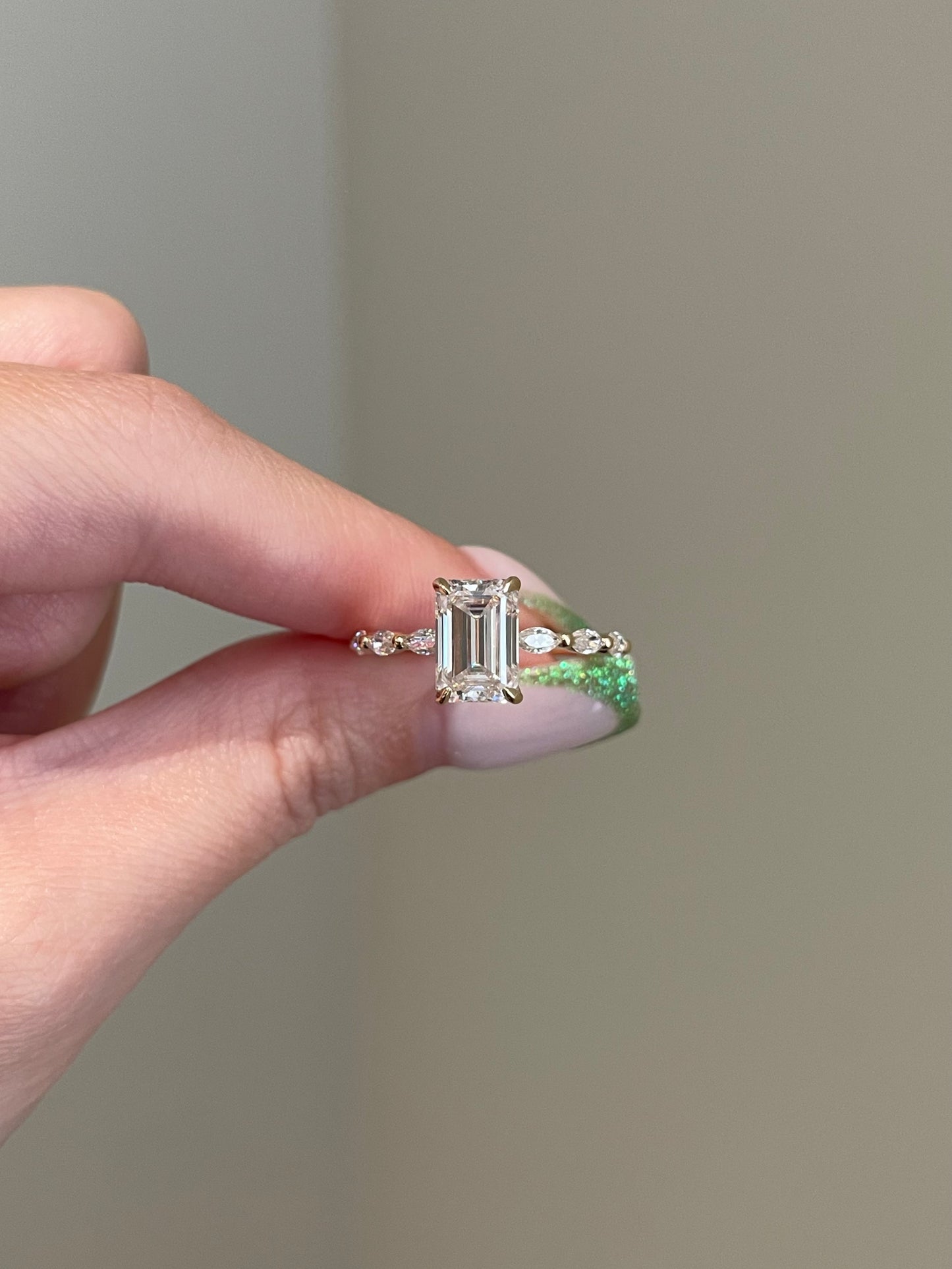 The Nova Ring, 2.5 Carat, Emerald, Step Cut