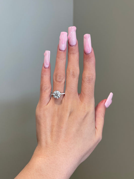 The Lydia Ring, 3 Carat, Round, Brilliant