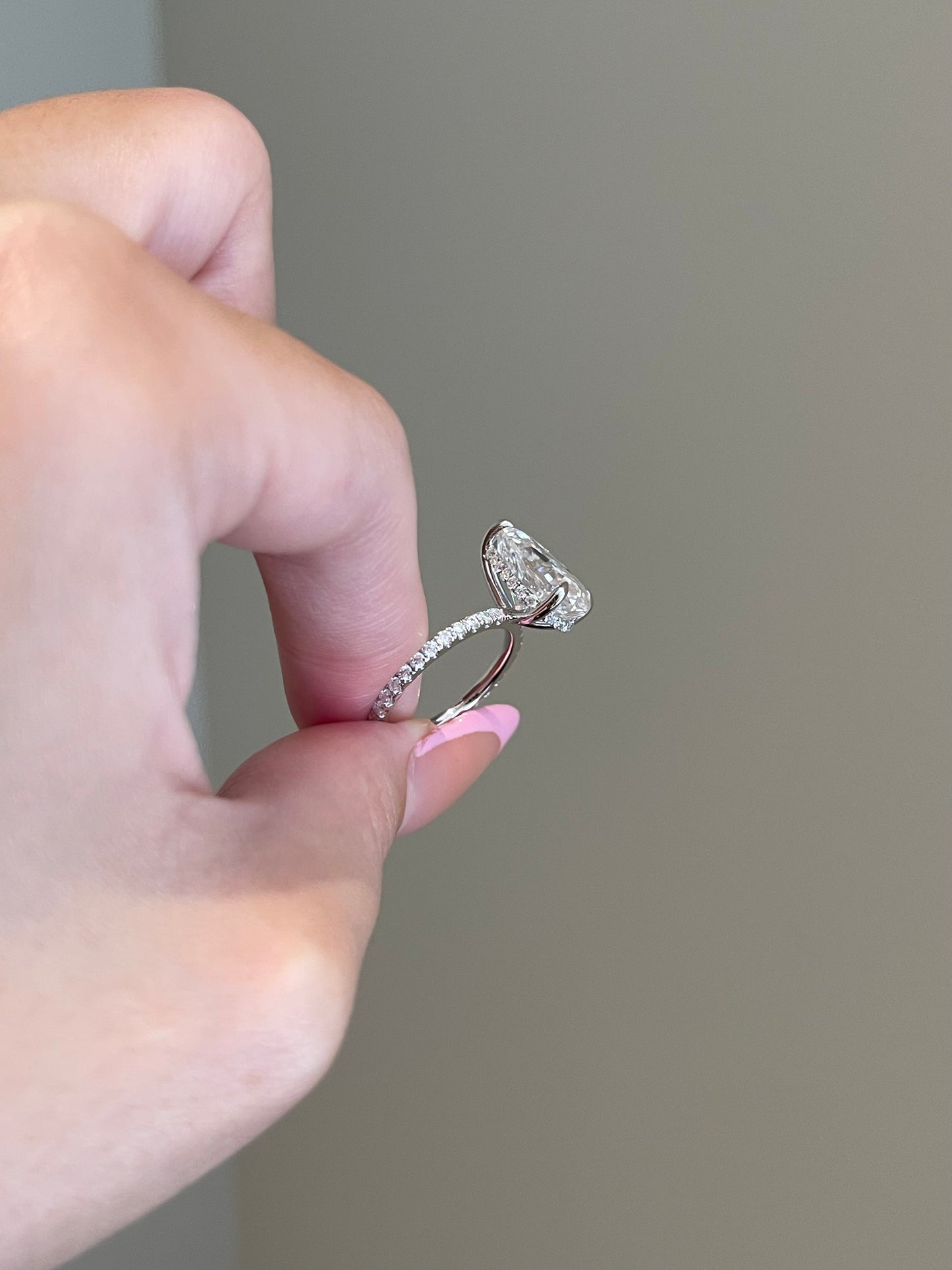 The Priscilla Ring, 5 Carat, Pear, Crushed Ice