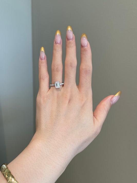 The Lilian Ring, 2 Carat, Emerald, Step Cut