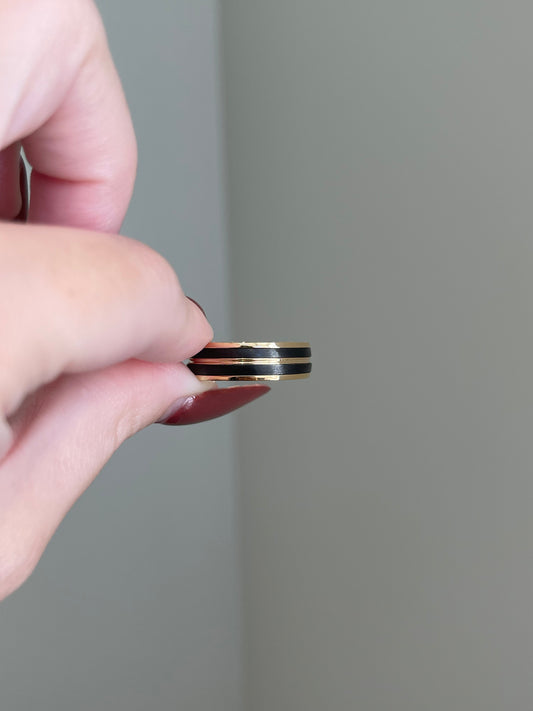 Men’s Wedding Band, Tungsten in Gold, 6mm