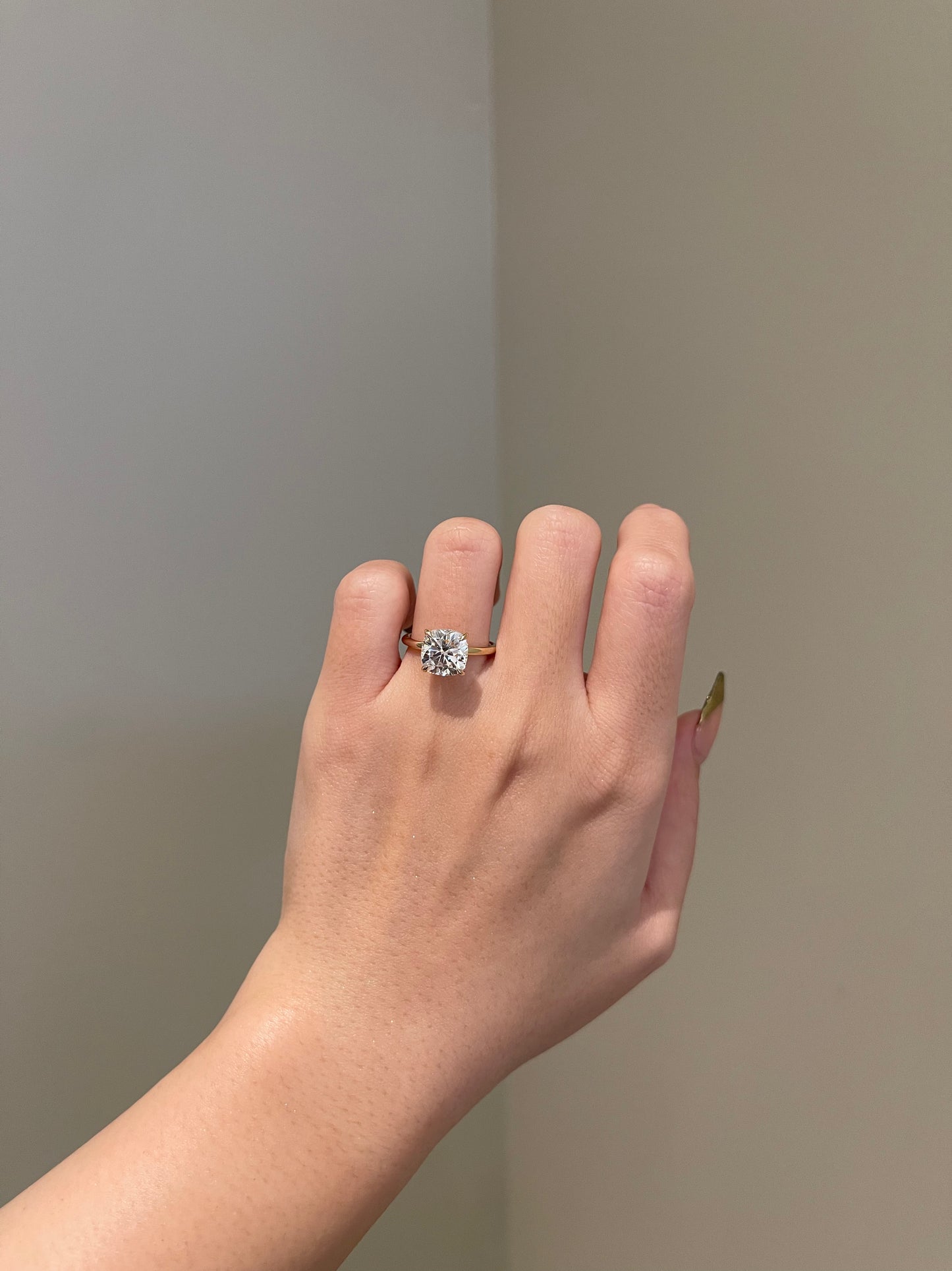 The Rheanna Ring, 3 Carat, Square Cushion, Brilliant