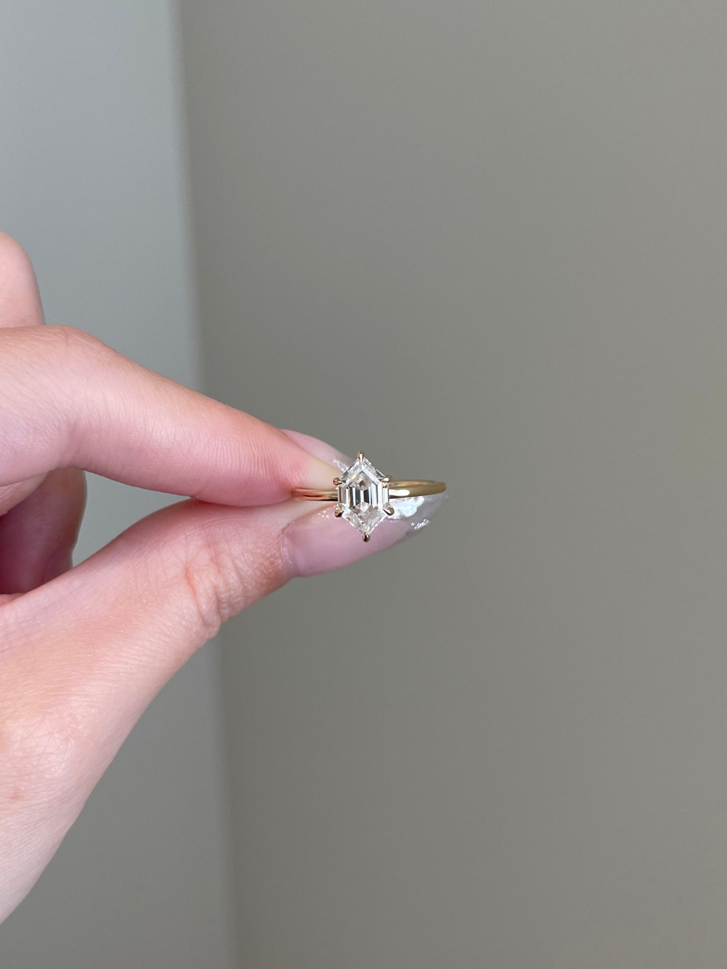 The Savannah Ring, 2.5 Carat, Hexagon, Step Cut