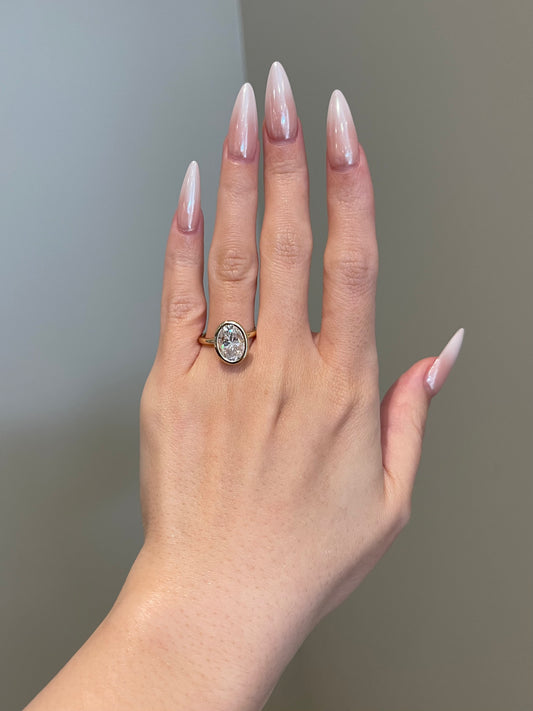 The Hanna Ring, 3 Carat, Oval, Brilliant