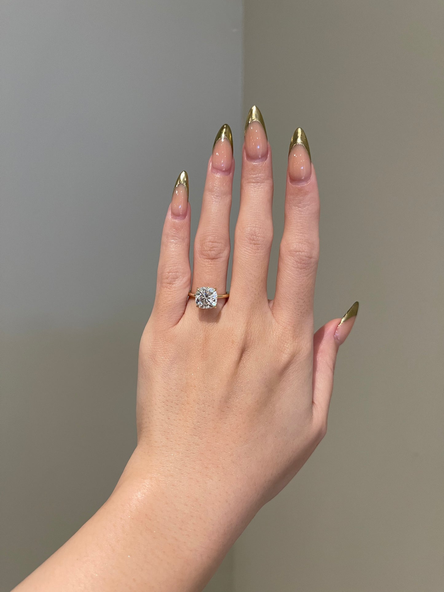 The Rheanna Ring, 3 Carat, Square Cushion, Brilliant