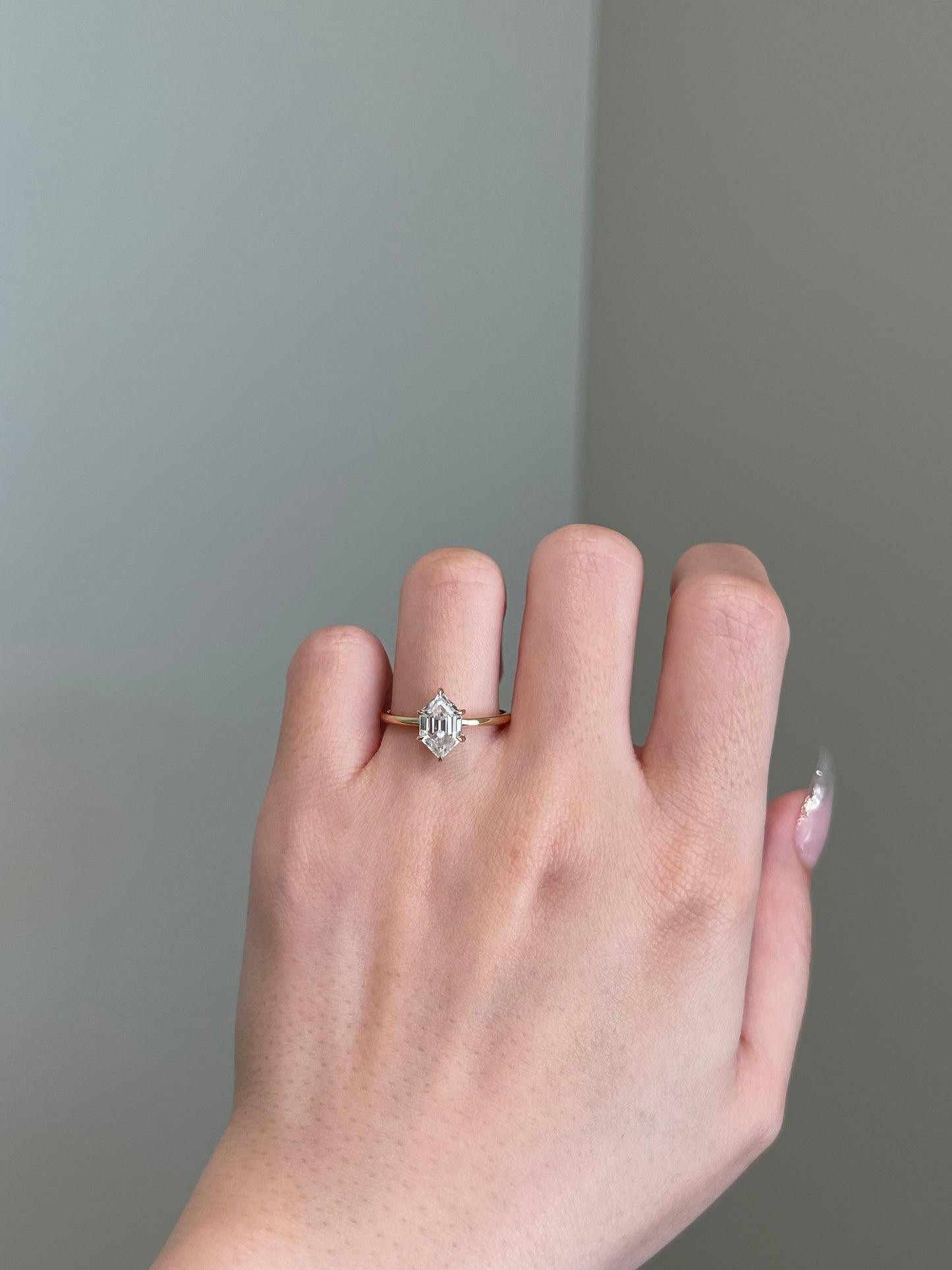 The Savannah Ring, 2.5 Carat, Hexagon, Step Cut