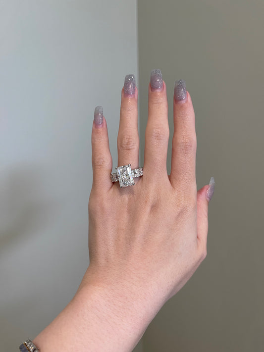 The Rosé Ring, 7 Carat, Radiant, Brilliant