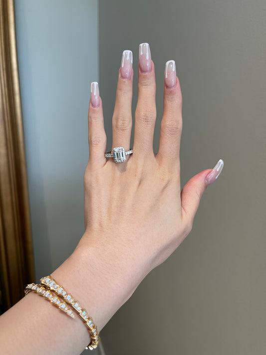 The Hilary Ring, 2.2 Carat, Emerald, Step Cut