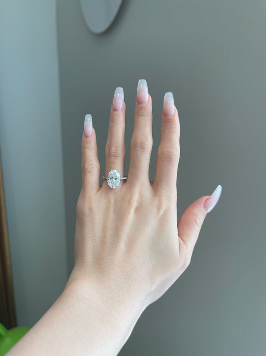 The Ellie Ring, 5 Carat, Oval, Brilliant