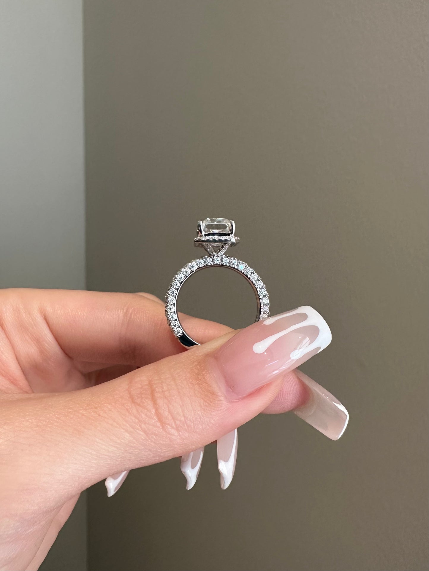 The Myra Ring, 4 Carat, Radiant, Crushed Ice