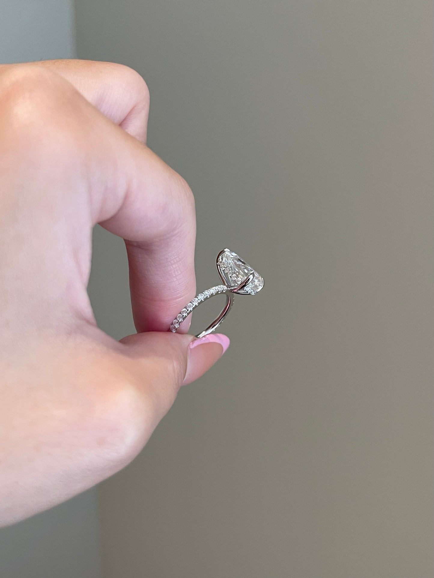 The Priscilla Ring, 5 Carat, Pear, Crushed Ice
