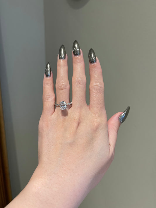 The Vanessa Ring, 2 Carat, Oval, Brilliant