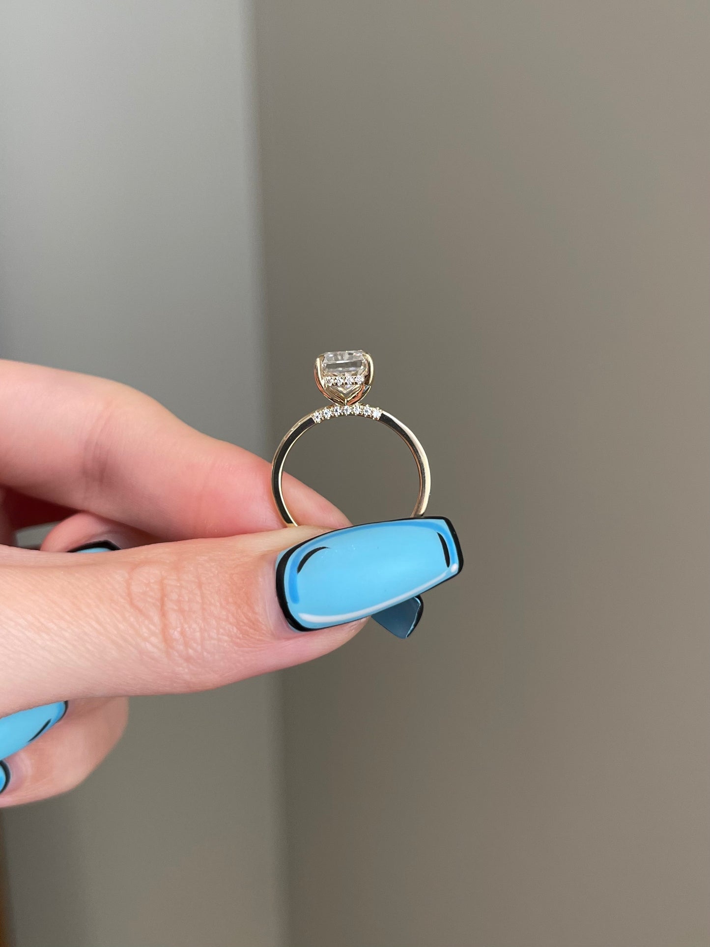 The Rheanna Ring, 3.2 Carat, Elongated Radiant, Crushed Ice