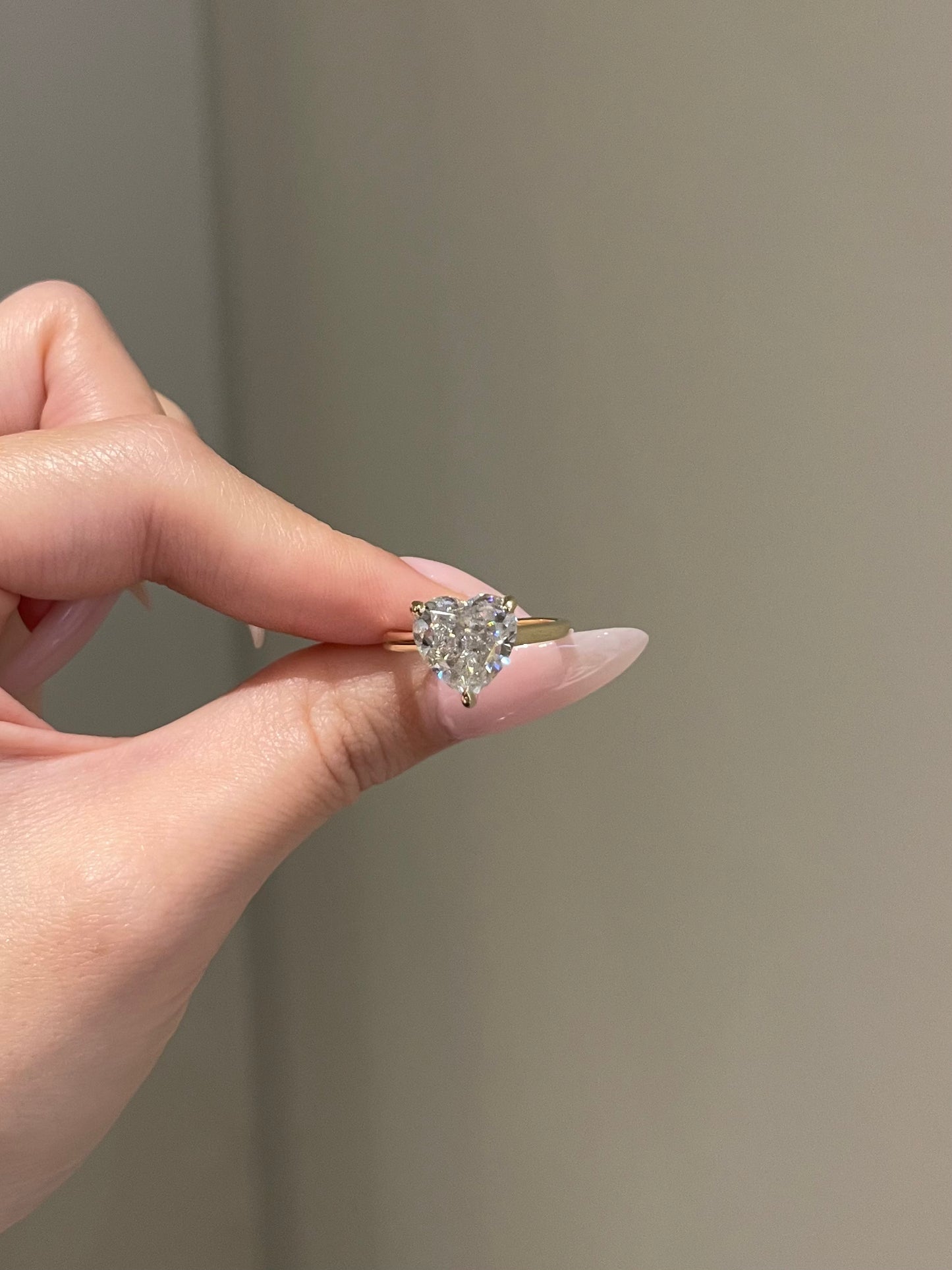 The Serena Ring, 3 Carat, Heart, Crushed Ice