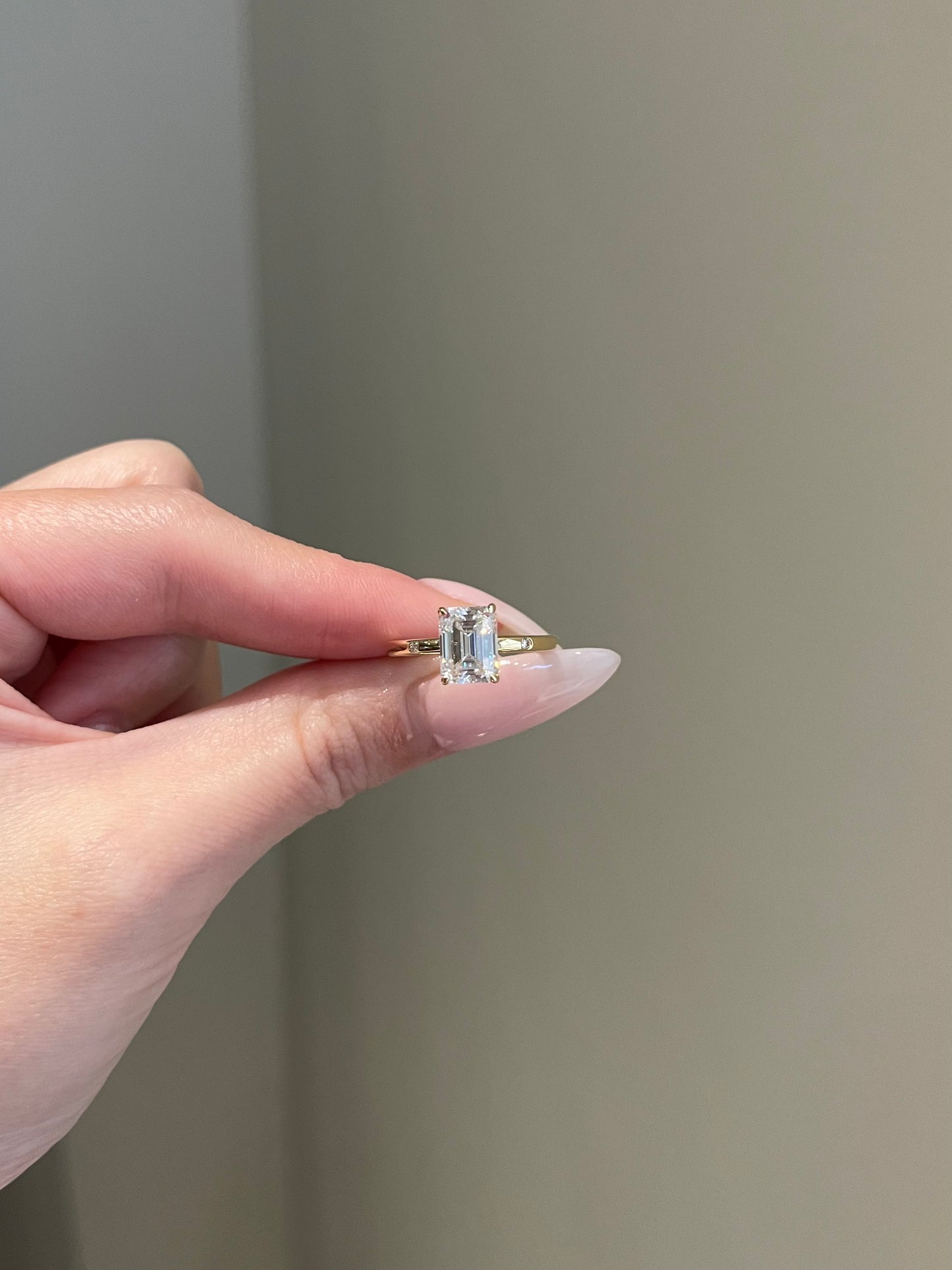 The Lena Ring, 2 Carat, Emerald, Step Cut