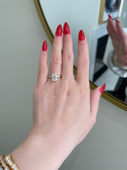 The Sophie Ring, 2.5 Carat, Emerald, Step Cut