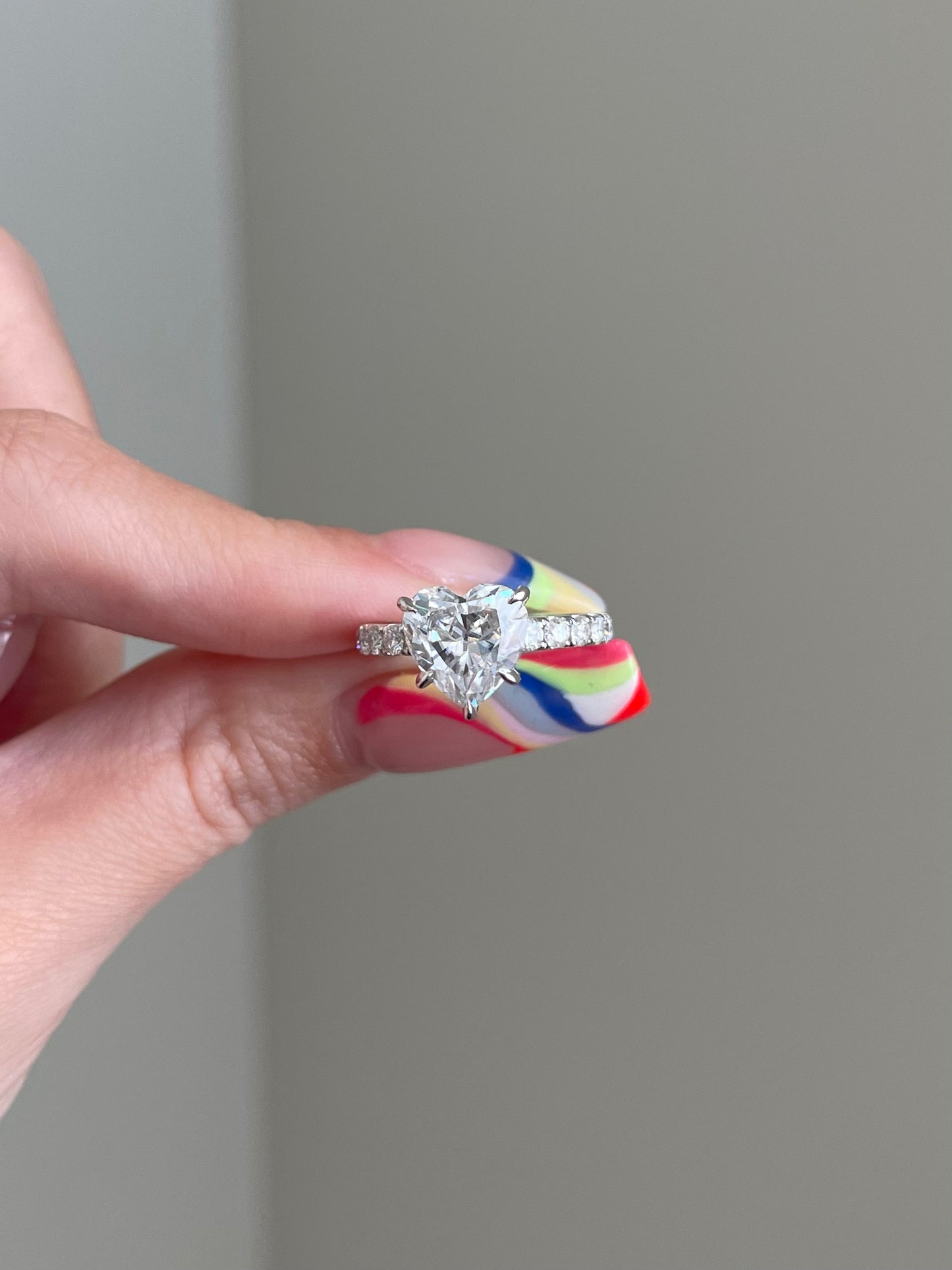The Gaga Ring, 3 Carat, Heart, Brilliant