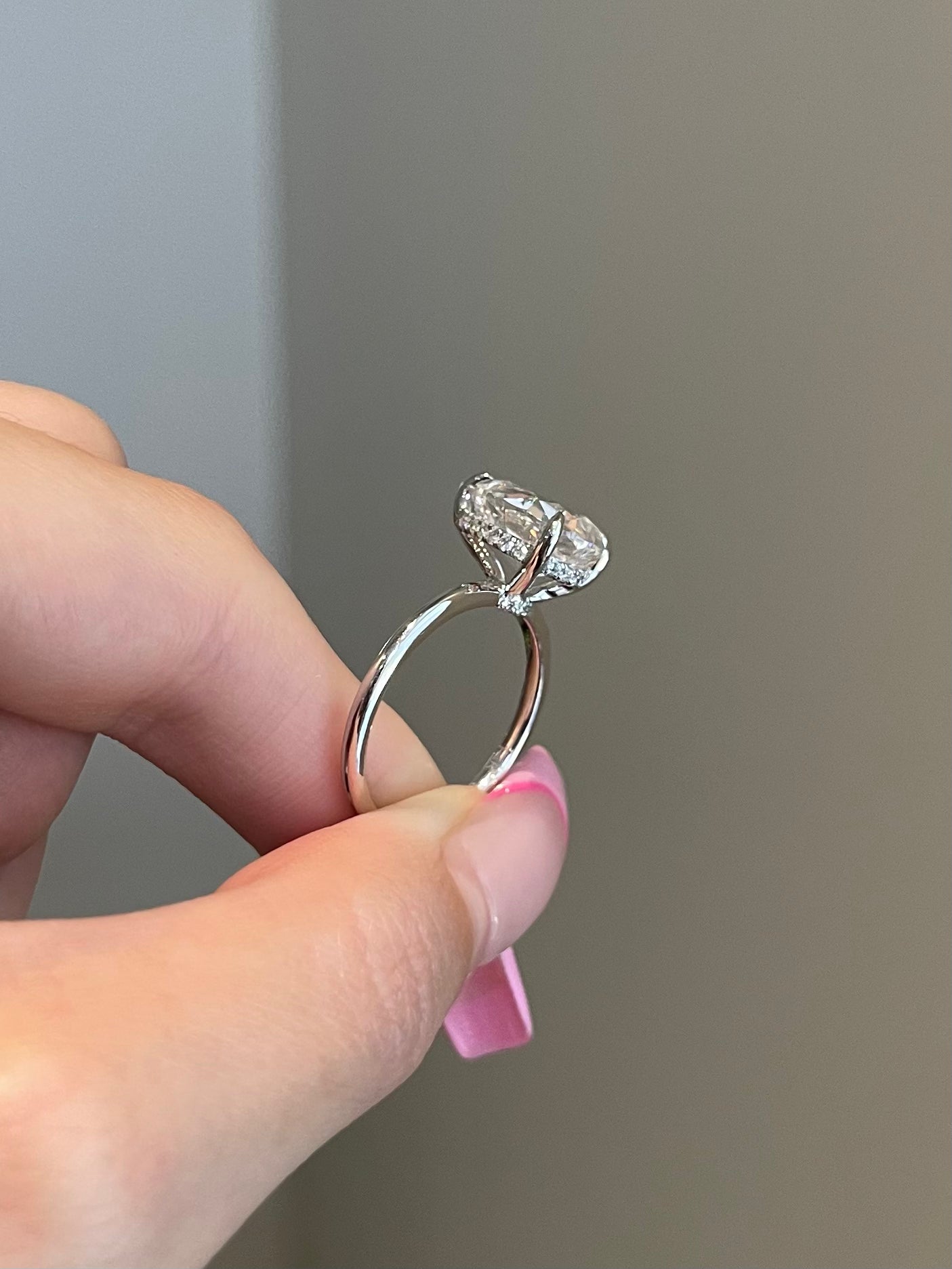 The Hailey Ring, 3 Carat, Pear, Crushed Ice