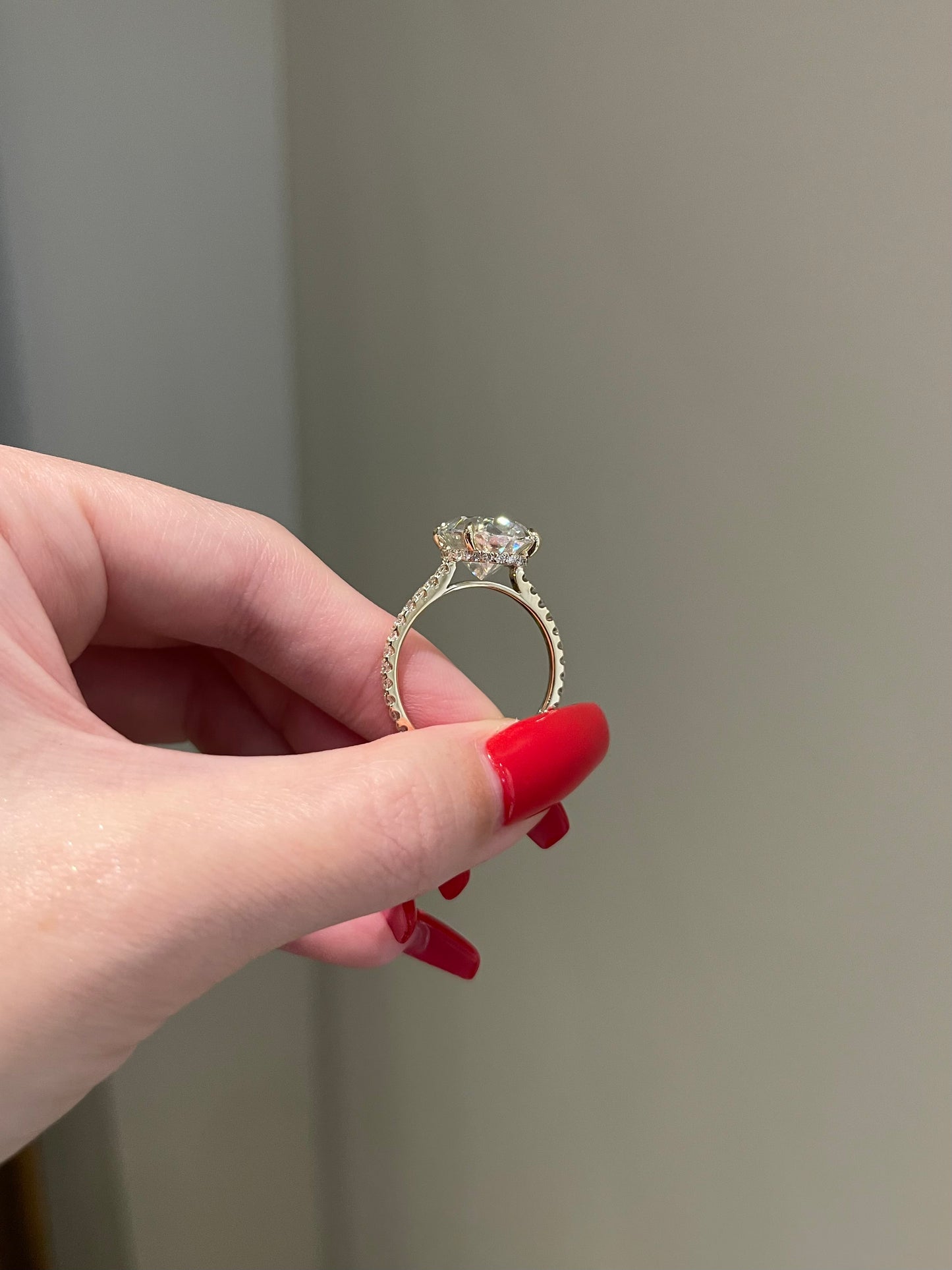 The Ellie Ring, 10 Carat, Oval, Crushed Ice Hybrid, Lab Diamonds Side Stone