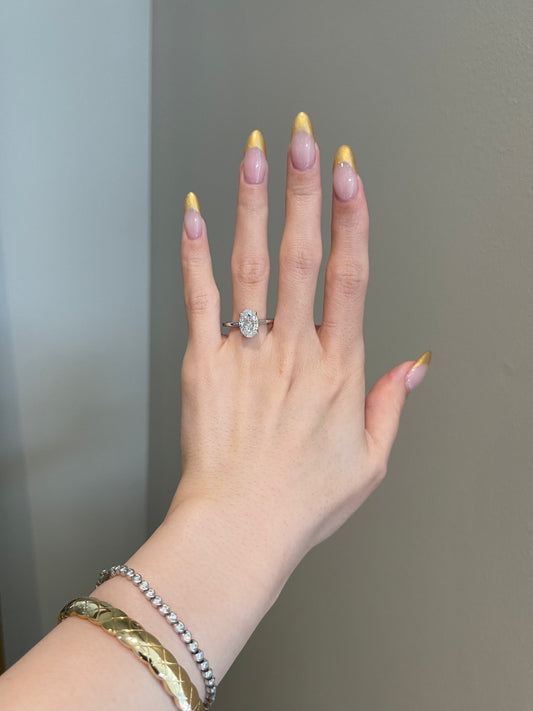 The Melody Ring, 2.8 Carat, Oval, Crushed Ice