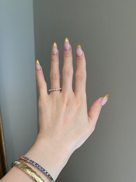 Marquise & Round Moissanite Eternity Band