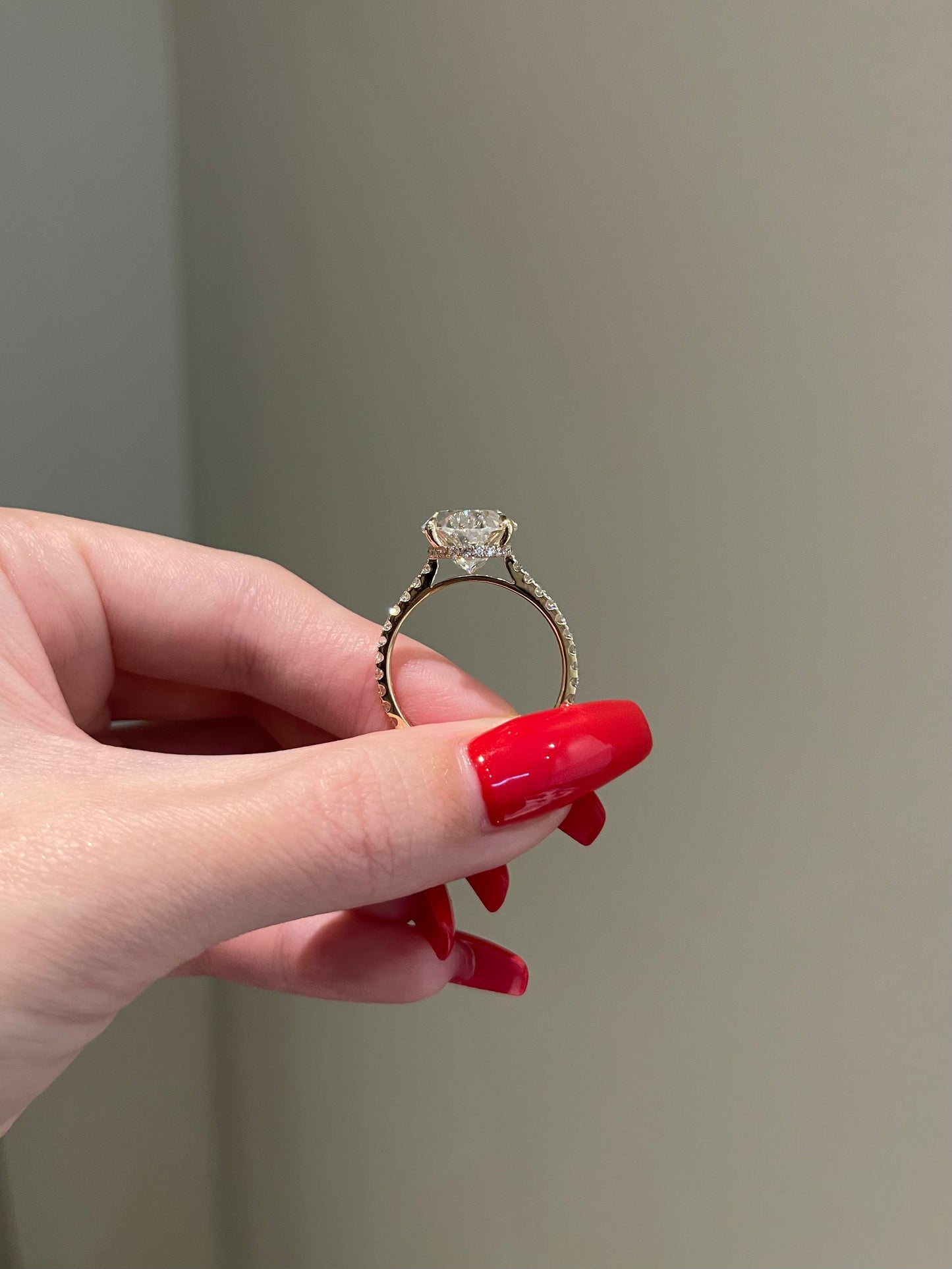 The Ellie Ring, 10 Carat, Oval, Crushed Ice Hybrid, Lab Diamonds Side Stone