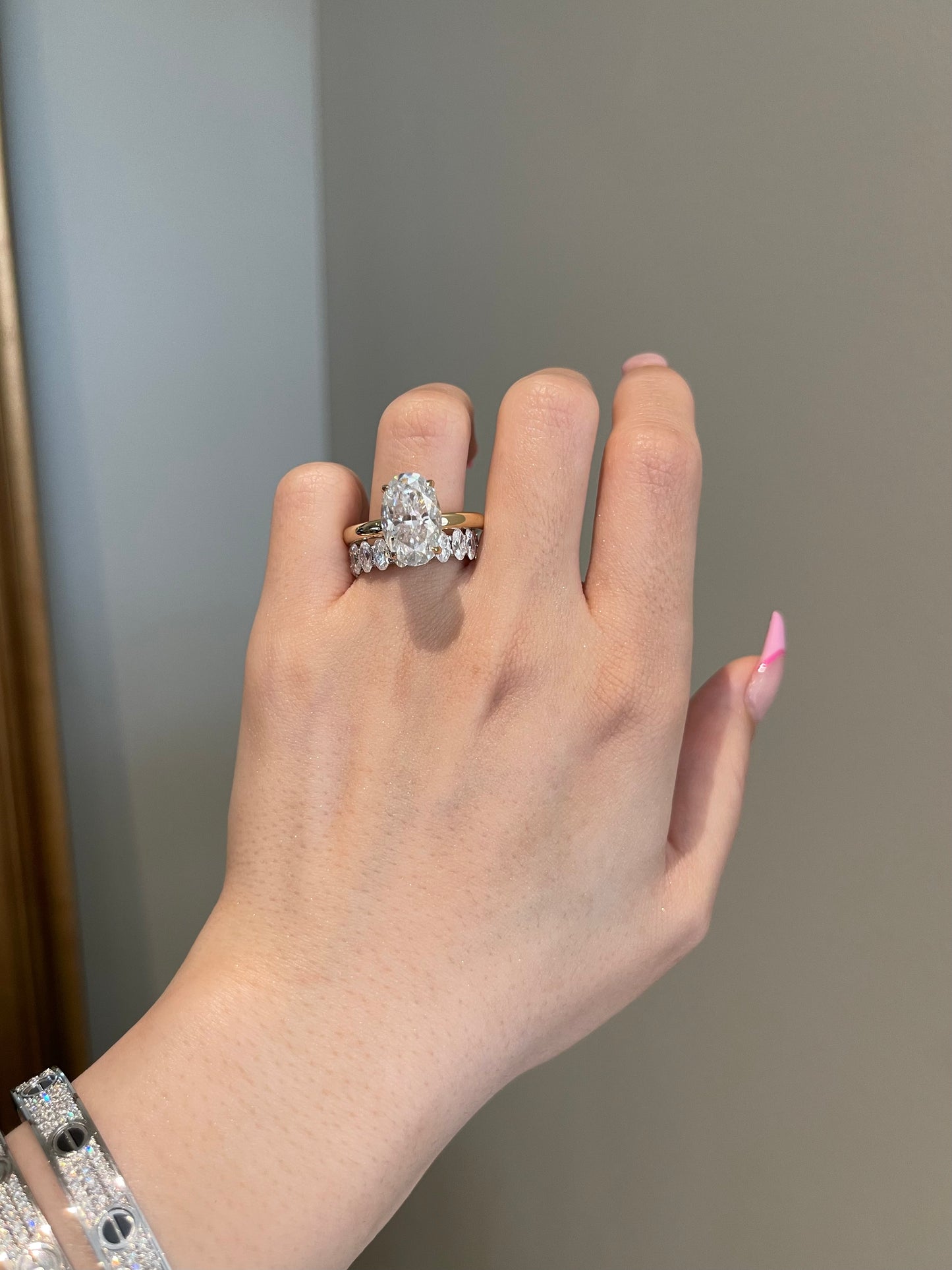 The Savannah Ring, 7 Carat, Oval, Crushed Ice Hybrid