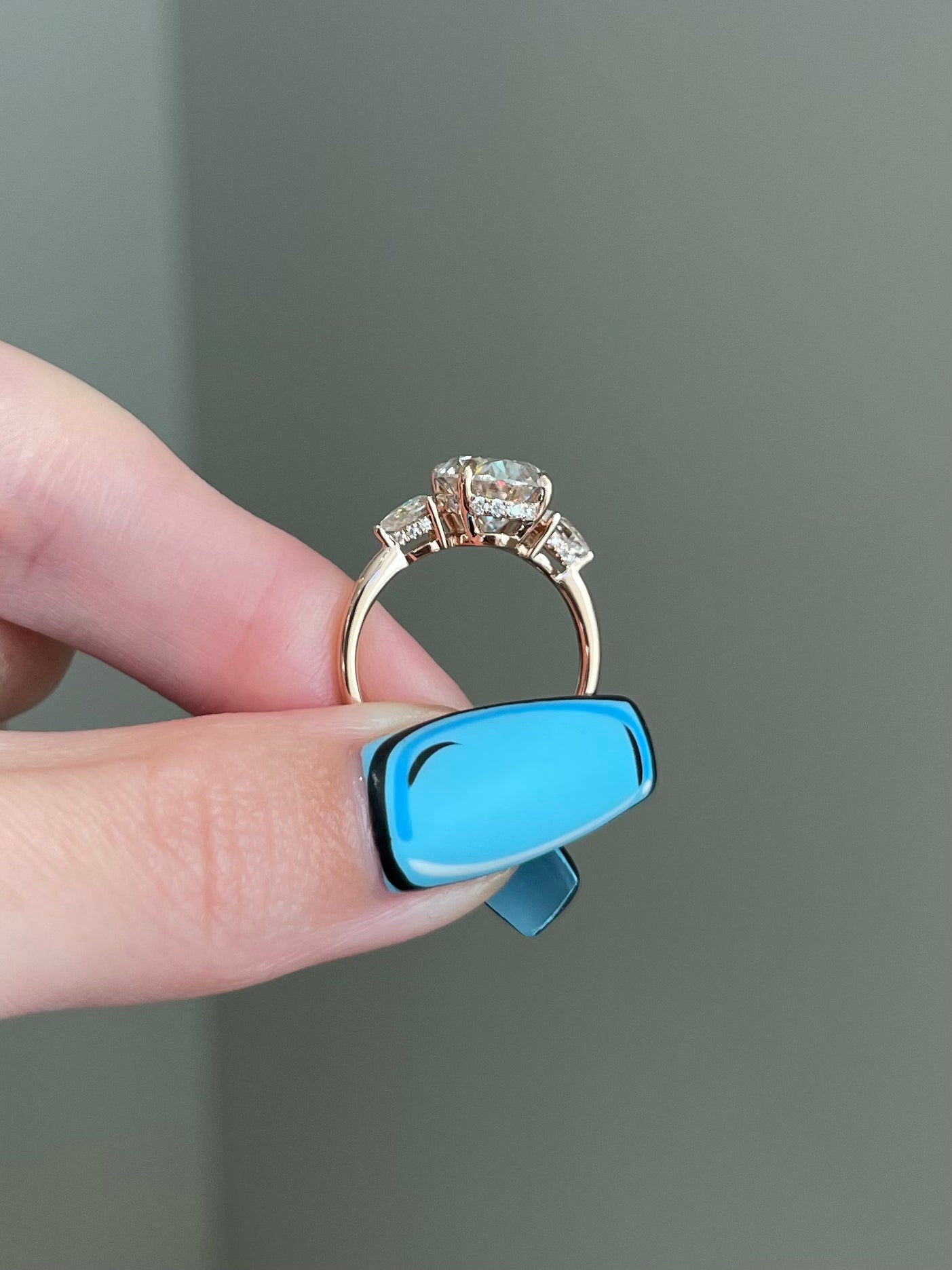 The Evelyn Ring, 3.5 Carat, Oval, Brilliant, 3-Stone