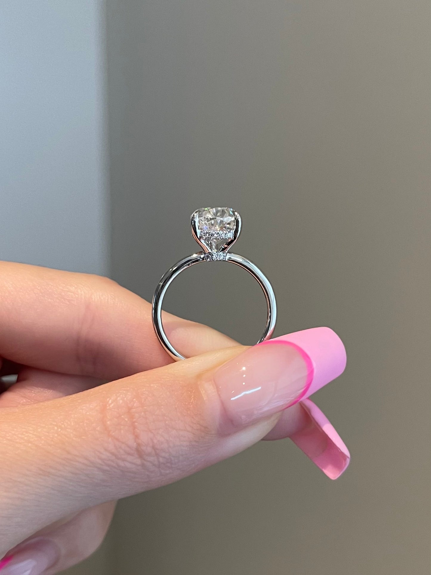 The Hailey Ring, 3 Carat, Pear, Crushed Ice