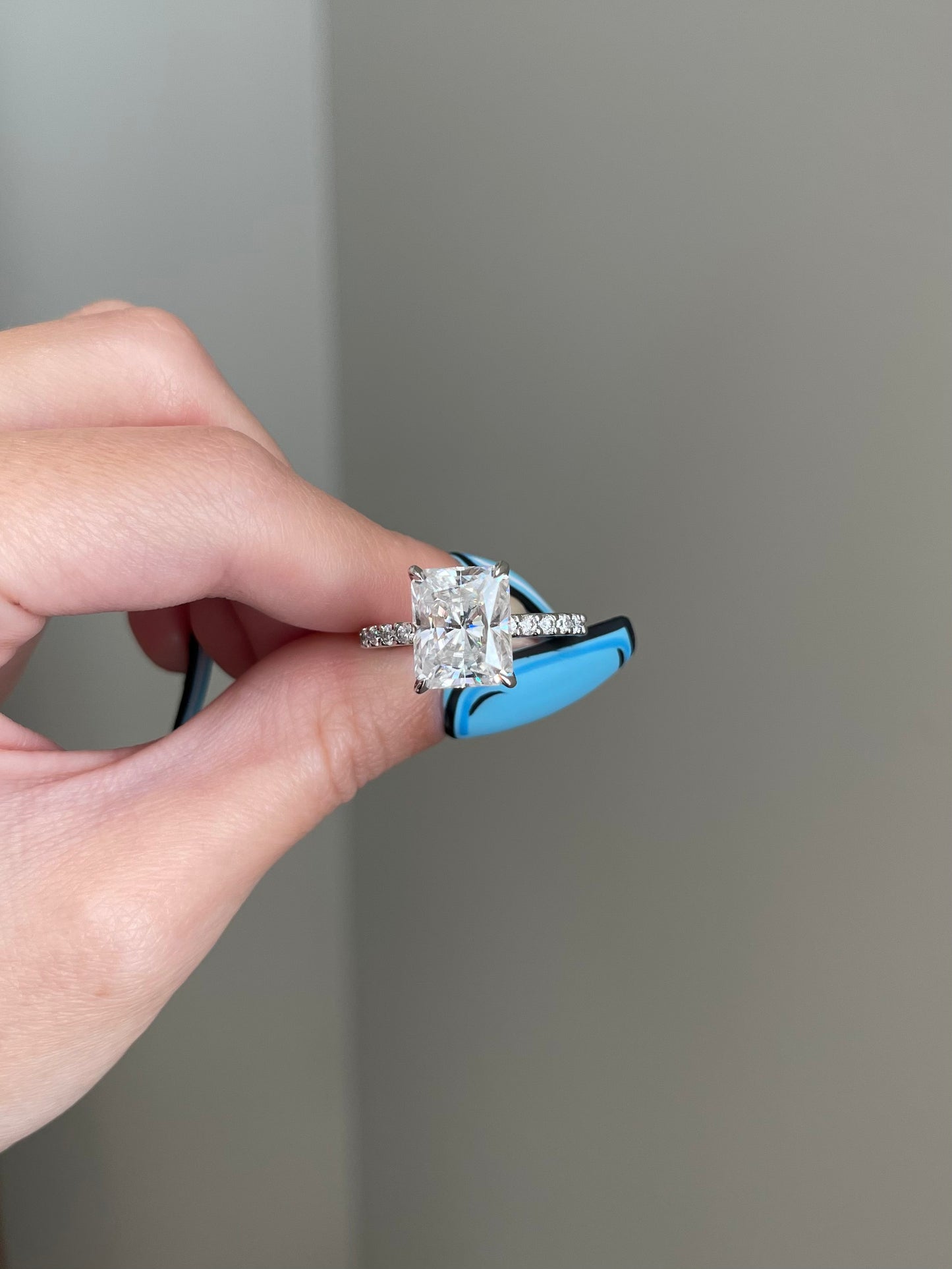 The Lydia Ring, 5 Carat, Radiant, Brilliant