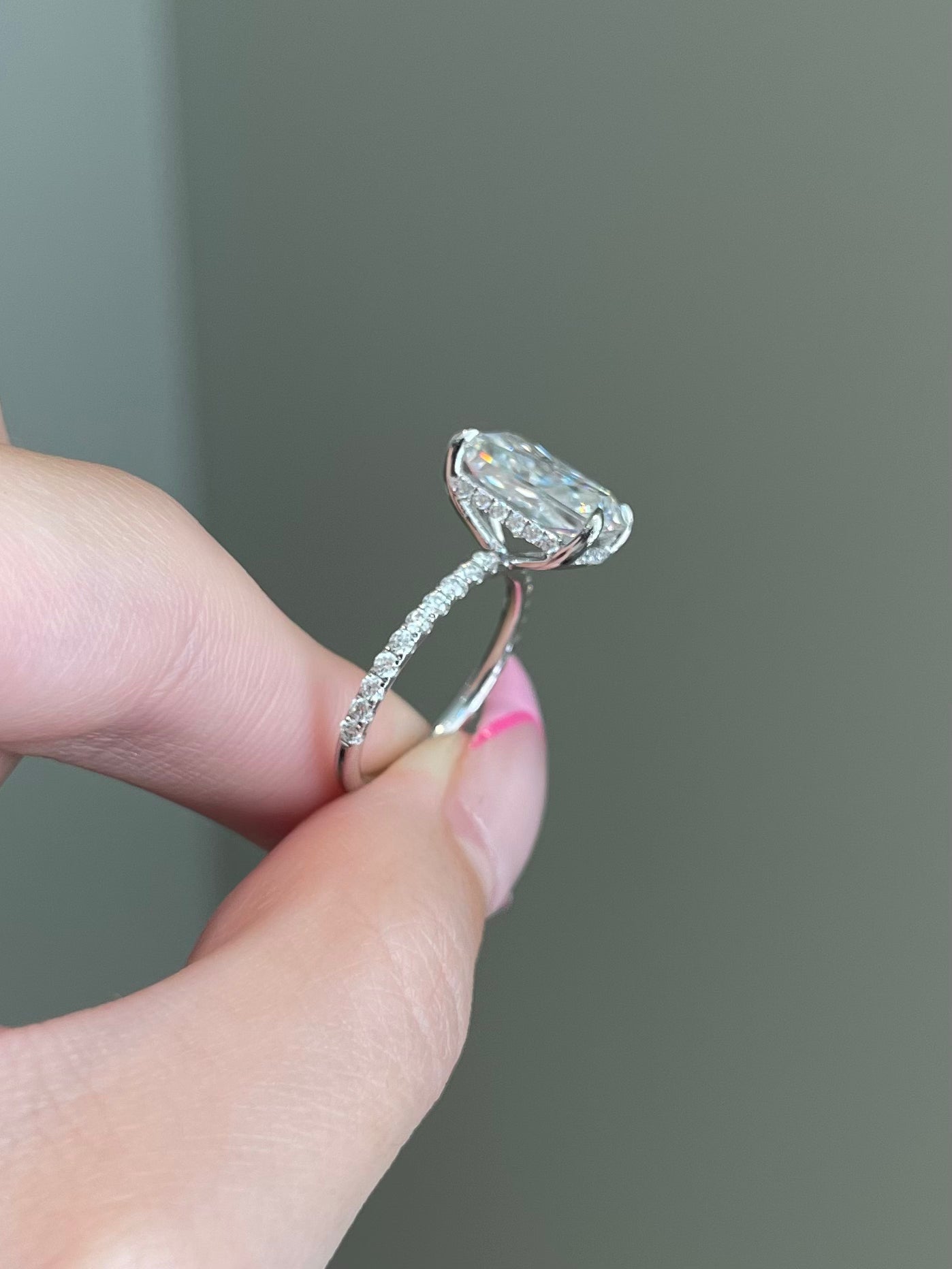 The Priscilla Ring, 4 Carat, Radiant, Crushed Ice