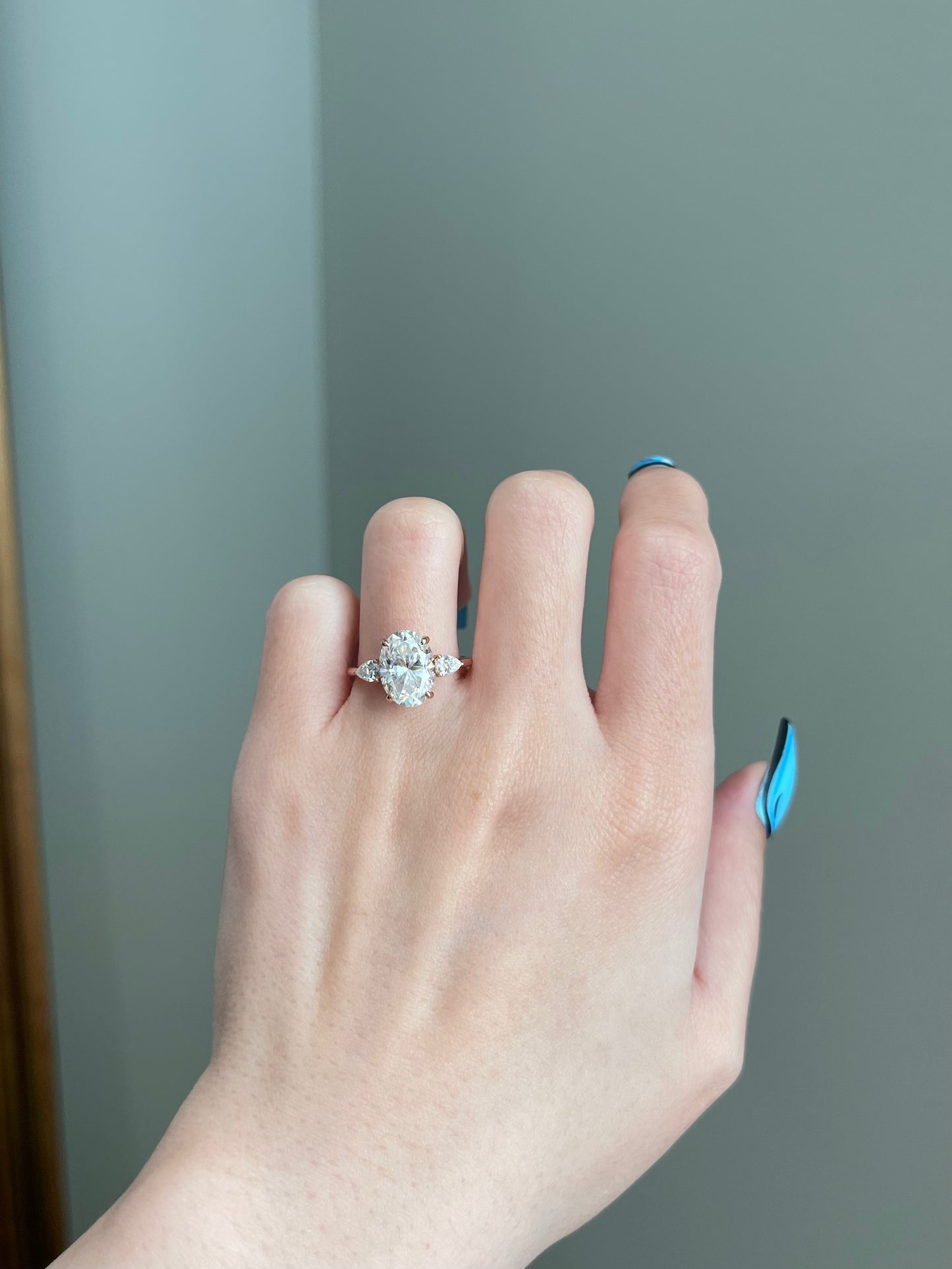 The Evelyn Ring, 3.5 Carat, Oval, Brilliant, 3-Stone