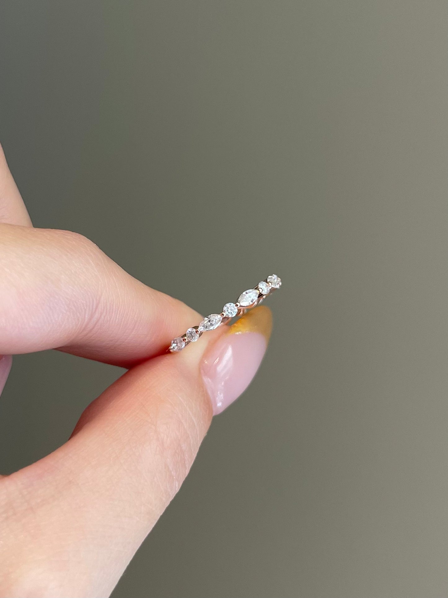 Marquise & Round Moissanite Eternity Band