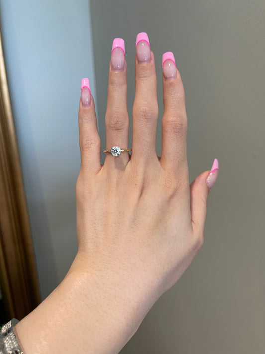 The Rheanna Ring, 0.8 Carat, Square Cushion, Brilliant