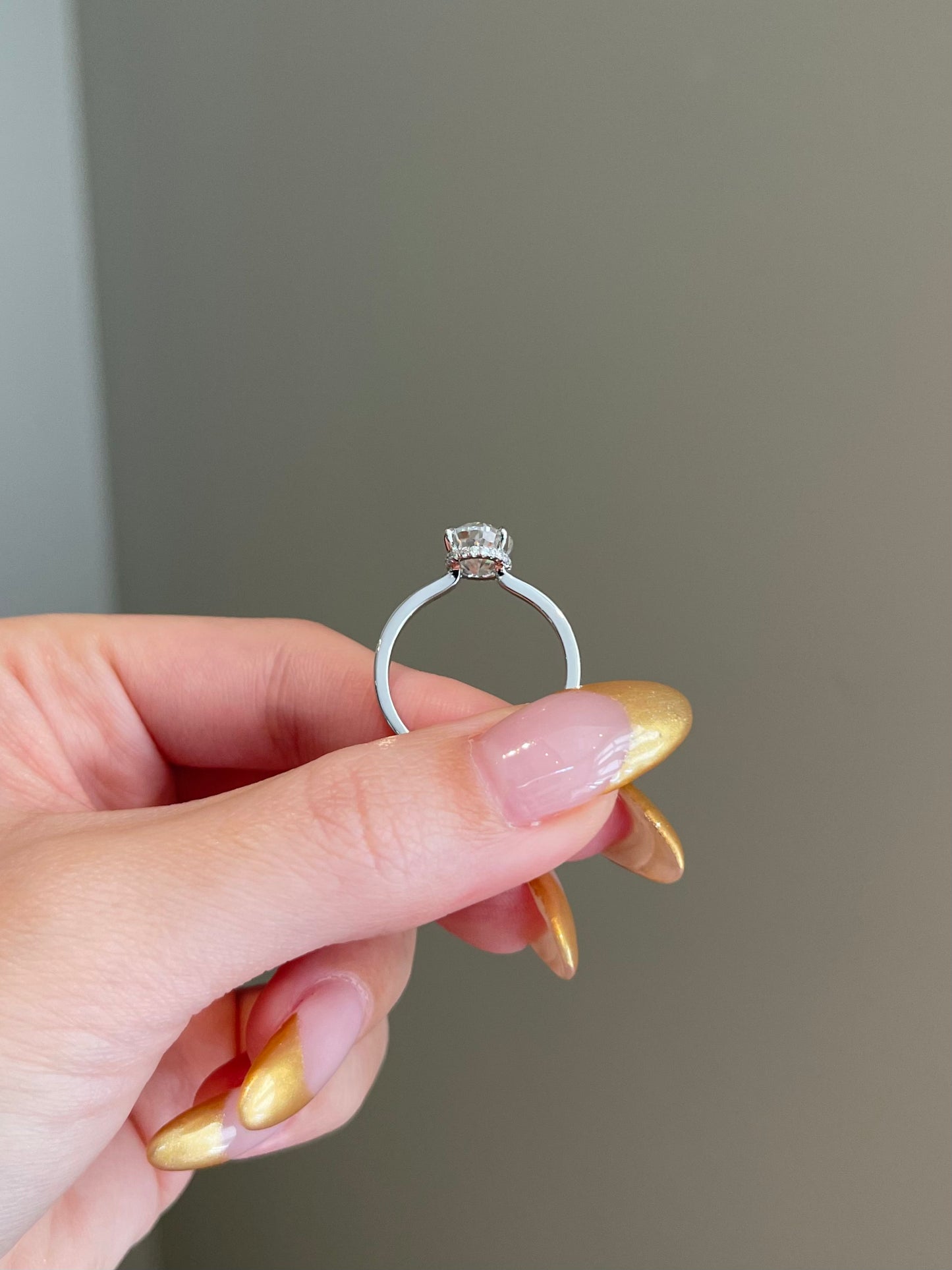 The Melody Ring, 2.8 Carat, Oval, Crushed Ice