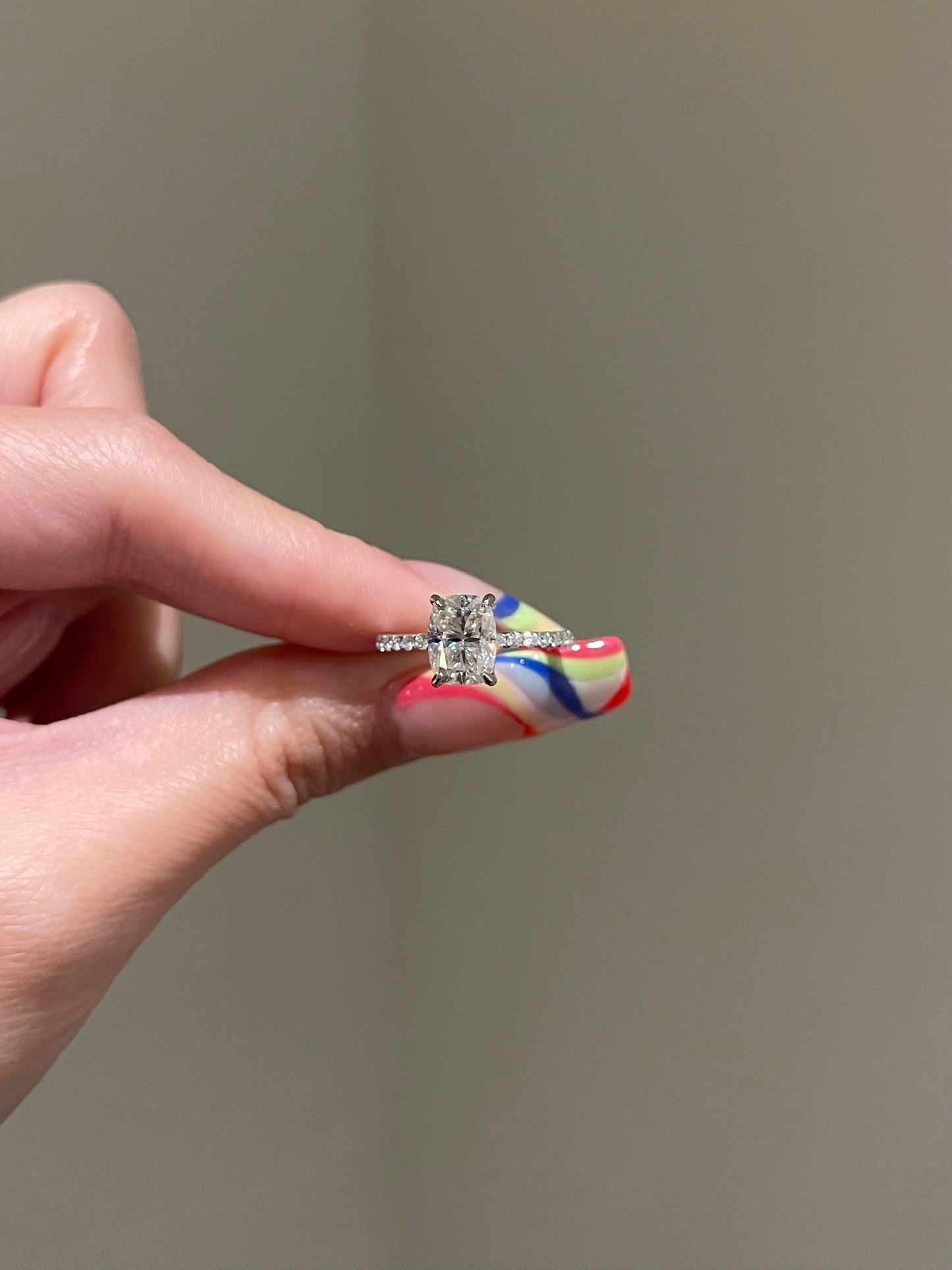 The Priscilla Ring, 2 Carat, Elongated , Brilliant