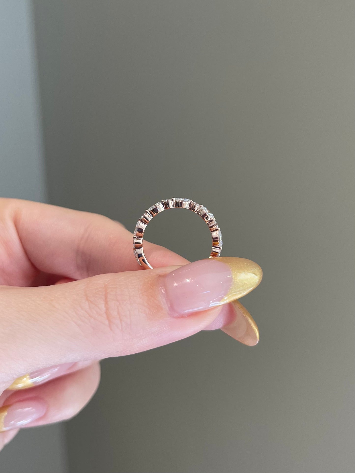 Marquise & Round Moissanite Eternity Band