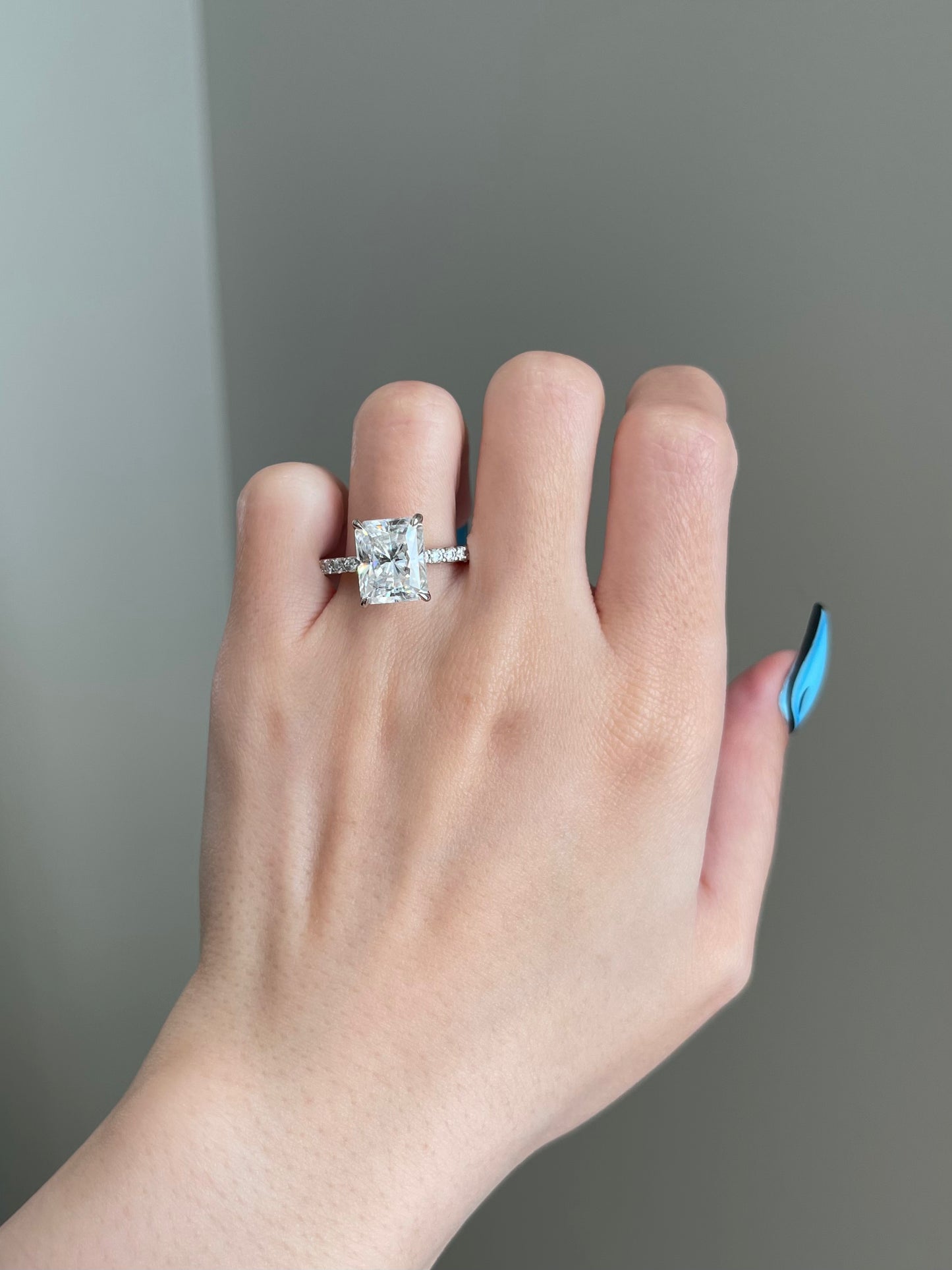 The Lydia Ring, 5 Carat, Radiant, Brilliant