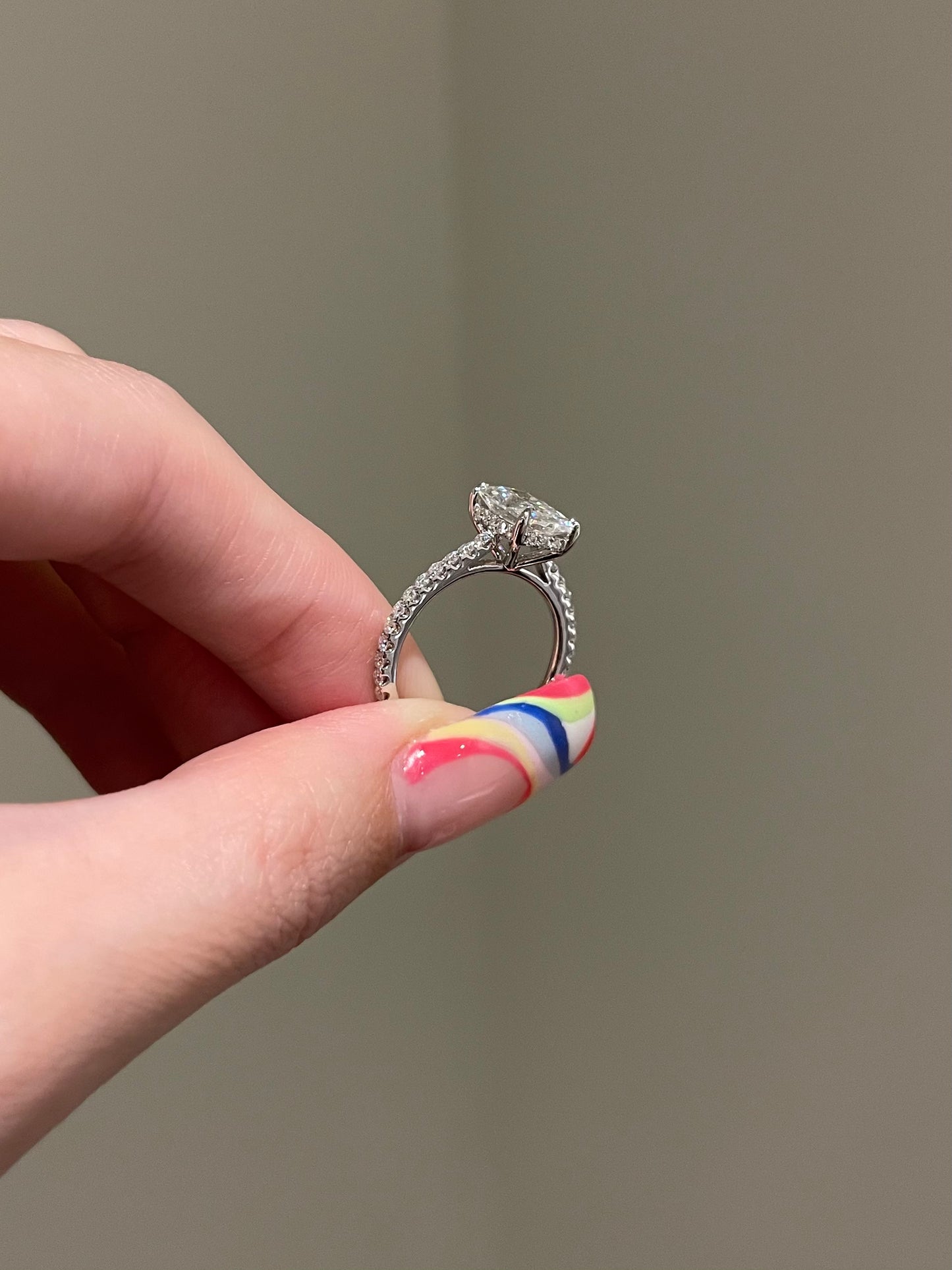 The Ellie Ring, 2.5 Carat, Elongated Radiant, Brilliant