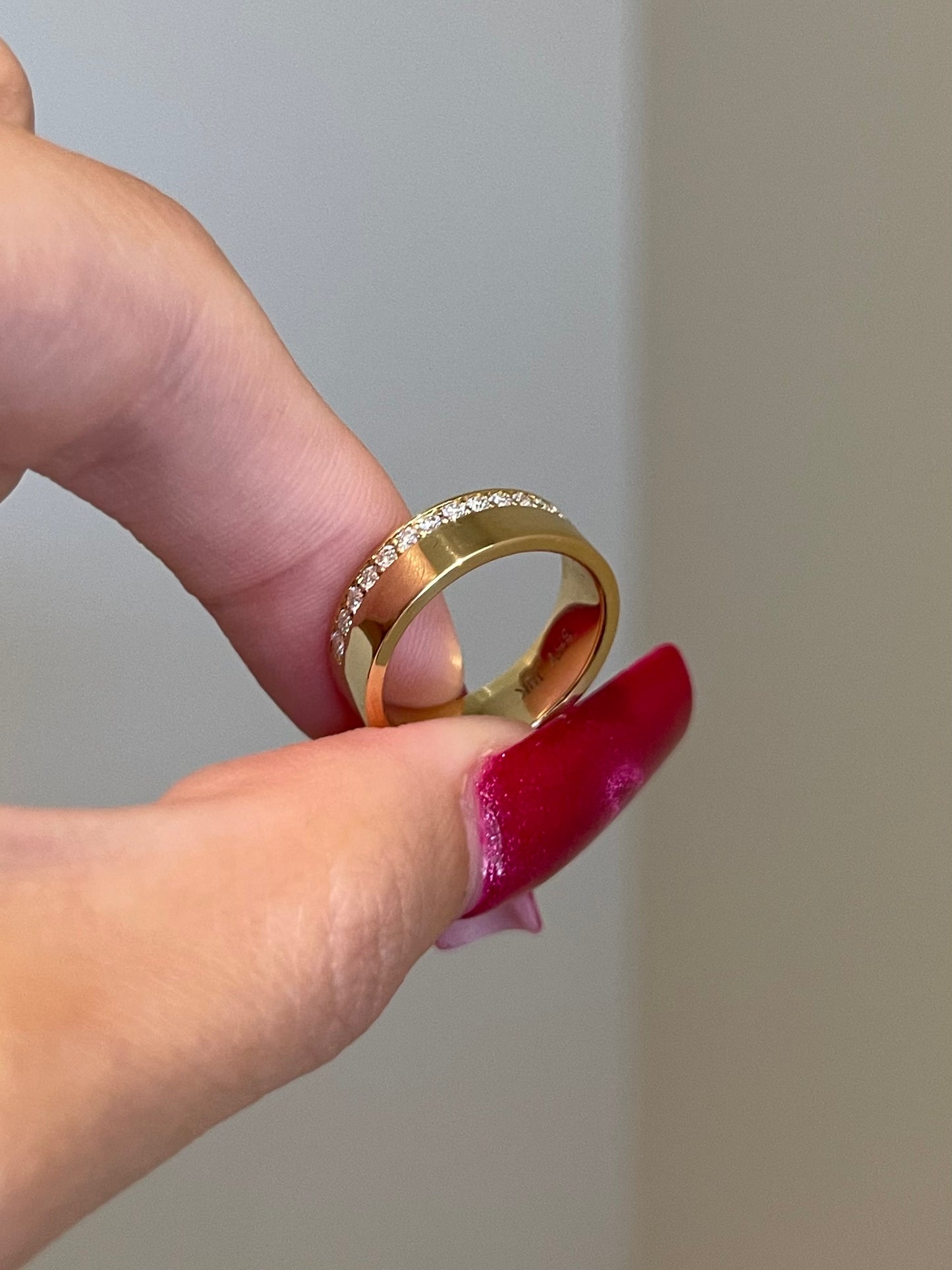 Wedding Band, Lab Diamond in Gold/Platinum, 5.5mm