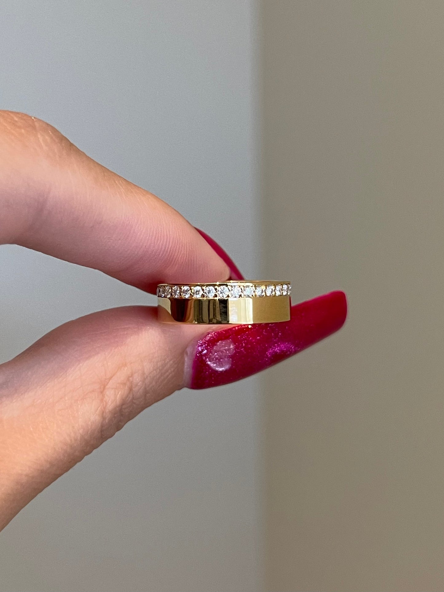Wedding Band, Lab Diamond in Gold/Platinum, 5.5mm