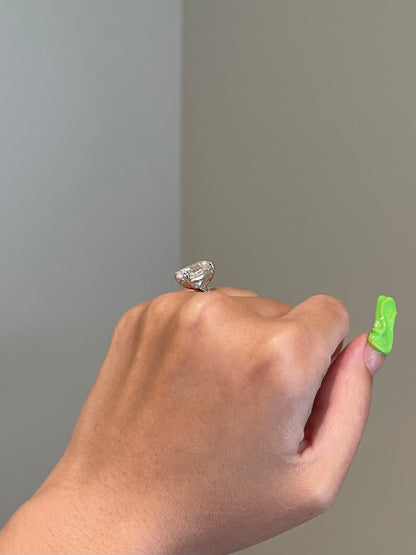 Brilliant Elongated Cushion Moissanite, Gallery Rail, Solitaire