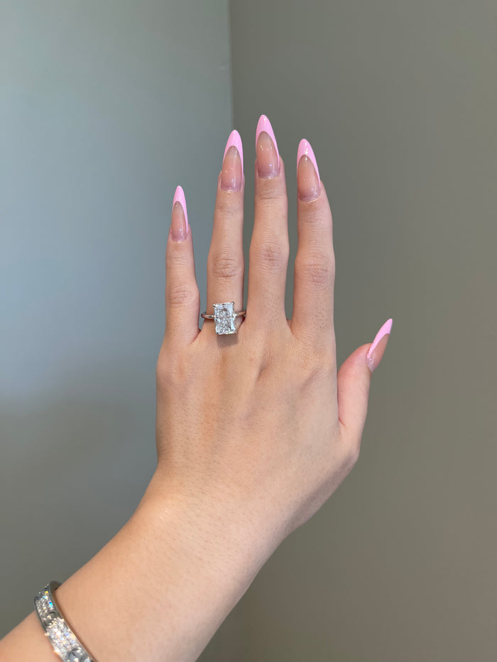 5 carat radiant cut moissanite ring deals