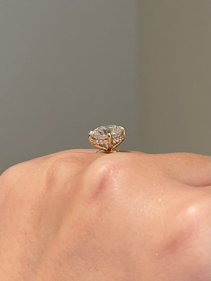 Brilliant Cushion Moissanite, Hidden Halo, Solitaire