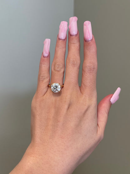 Brilliant Cushion Moissanite, Hidden Halo, Solitaire